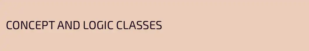 CONCEPT AND LOGIC CLASSES